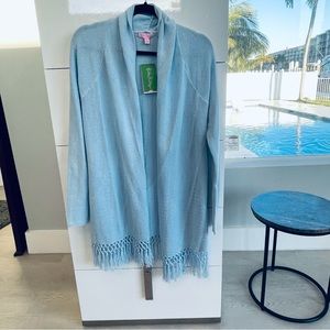 NWT Lilly Pulitzer Tatum Cardigan boho blue size M